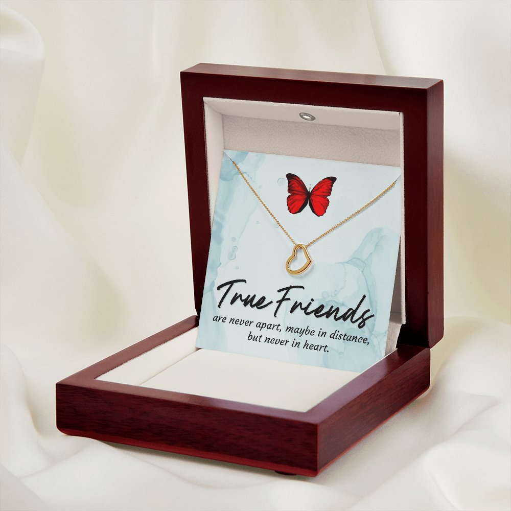 True Friends - Sentimental Gift For Sister/Bestie - Dainty Heart Necklace - Celeste Jewel