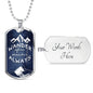 Wander Always - Dog Tag Necklace With Engraving - Celeste Jewel