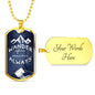Wander Always - Dog Tag Necklace With Engraving - Celeste Jewel
