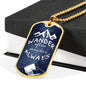 Wander Always - Dog Tag Necklace With Engraving - Celeste Jewel