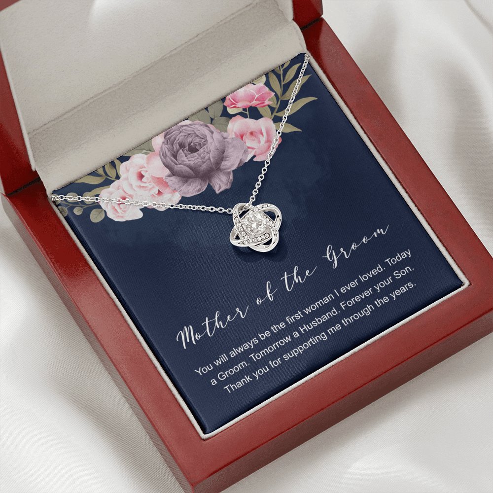 Wedding Day Gift For Mother Of The Groom - Love Knot Necklace - Celeste Jewel