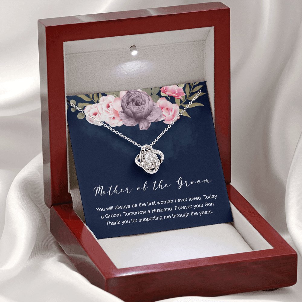 Wedding Day Gift For Mother Of The Groom - Love Knot Necklace - Celeste Jewel