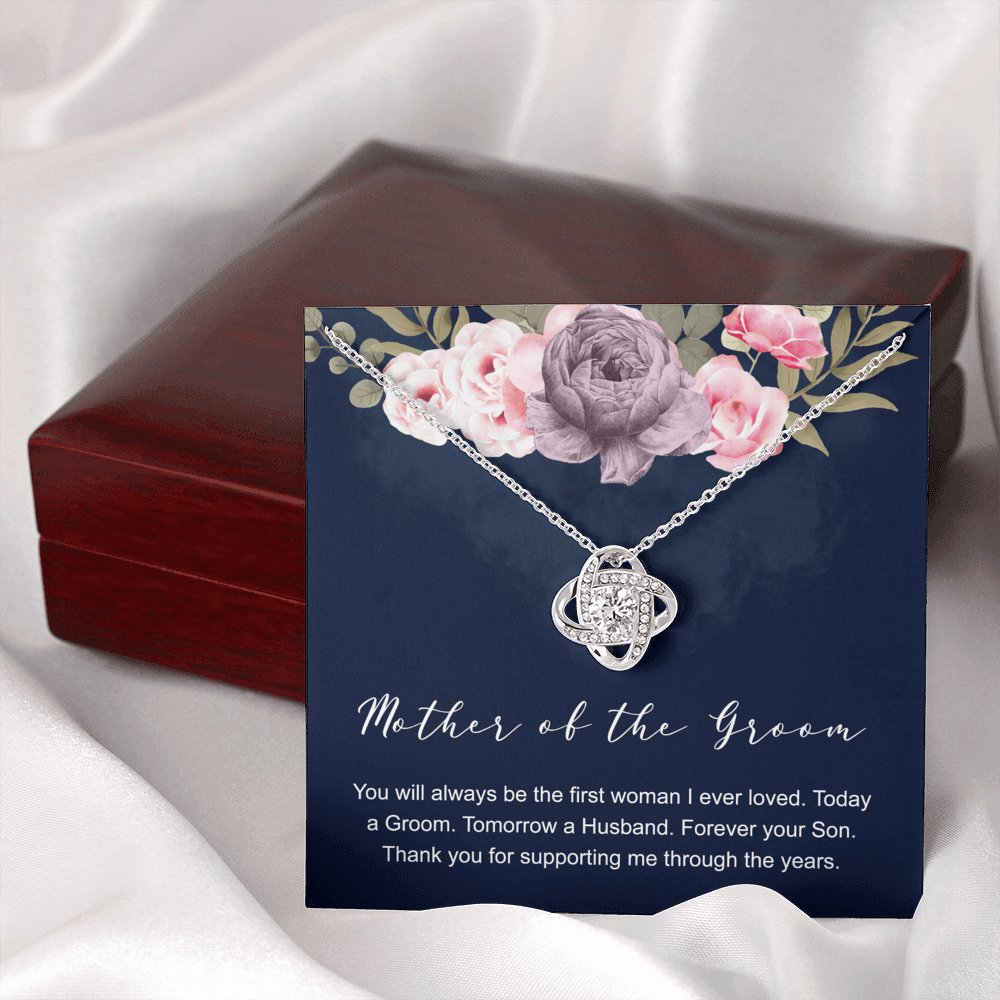 Wedding Day Gift For Mother Of The Groom - Love Knot Necklace - Celeste Jewel