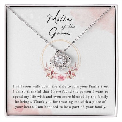 Wedding Gift For Mother Of The Groom - Down The Aisle - Love Knot Necklace - Celeste Jewel