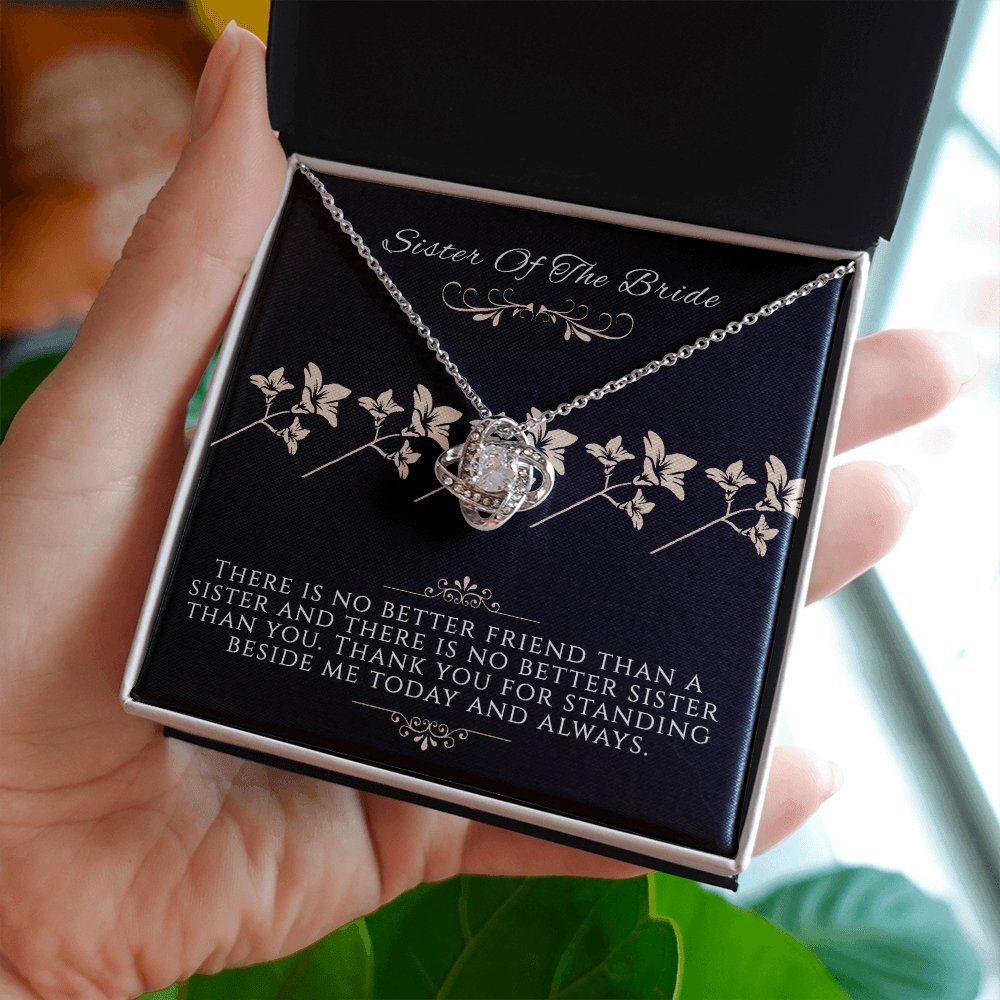 Wedding Gift For Sister Of The Bride - Love Knot Necklace - Celeste Jewel