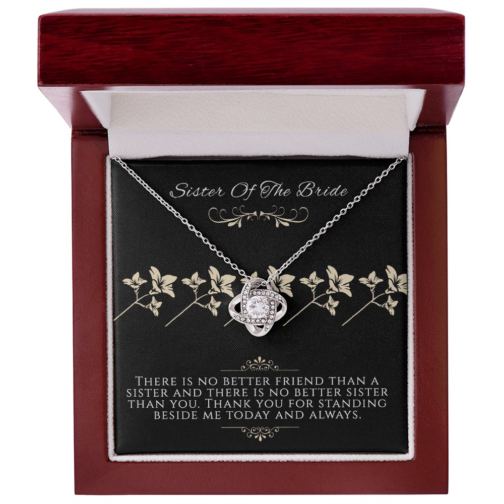 Wedding Gift For Sister Of The Bride - Love Knot Necklace - Celeste Jewel