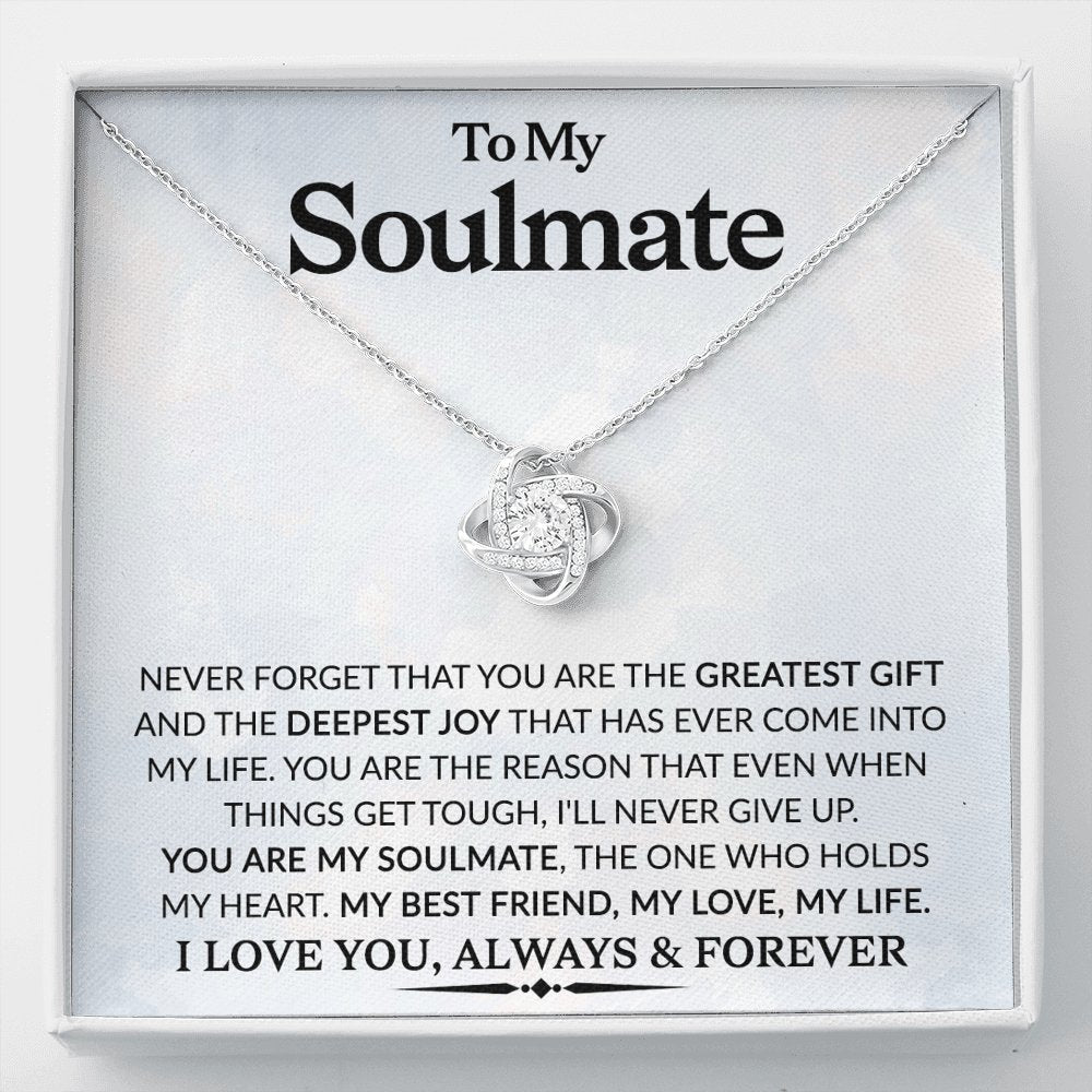 You Are My Soulmate - Love Knot Necklace (Etsy) - Celeste Jewel