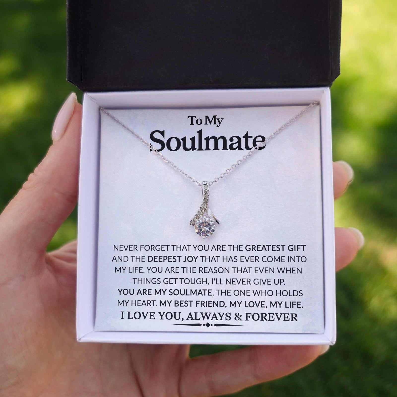 You Are My Soulmate - Sparkling Radiance Necklace (Etsy) - Celeste Jewel